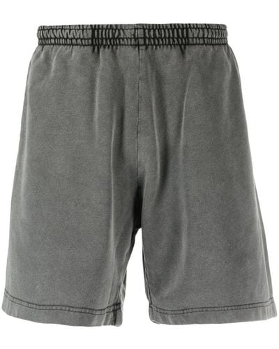 Acne Studios Faded Effect Cotton Shorts - Gray