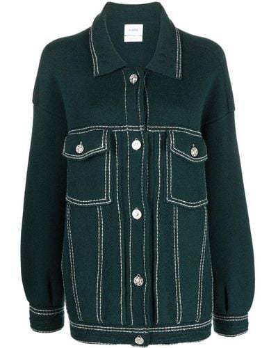 Barrie Knitted Button-front Jacket - Green