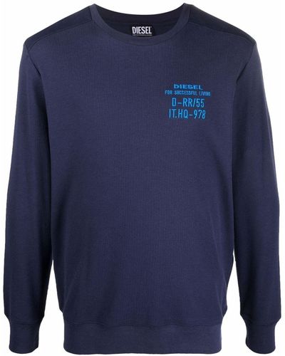 DIESEL ロゴ セーター - ブルー