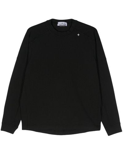 Stone Island Stellina Sweater Van Katoenblend - Zwart