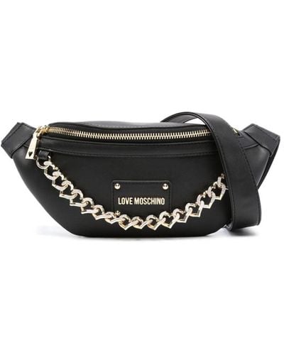 Love Moschino Marsupio con logo - Nero