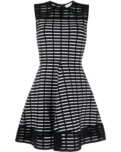 Genny Iconic Two-tone Flared Dress - Black