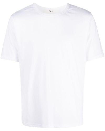 Séfr T-shirt en coton à manches courtes - Blanc