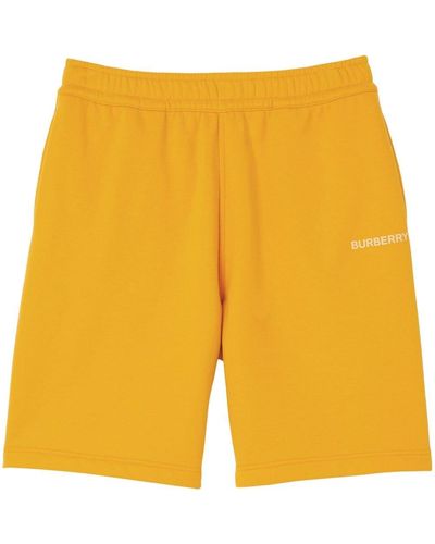 Burberry Logo-print Track Shorts - Yellow