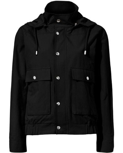 Proenza Schouler Windsor Stand-collar Hooded Jacket - Black