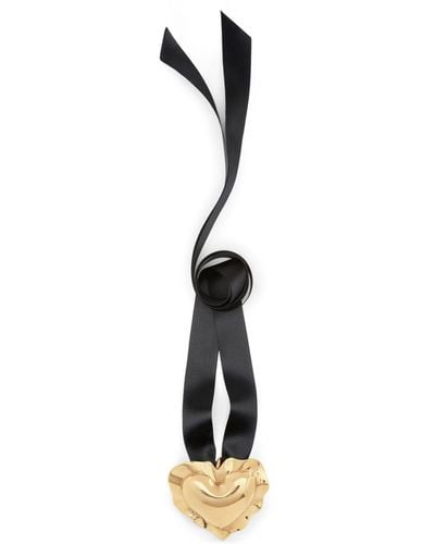 Nina Ricci Collier à pendentif cœur gravé - Blanc