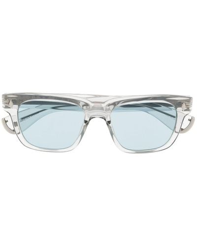 Garrett Leight Sonnenbrille mit transparentem Gestell - Blau