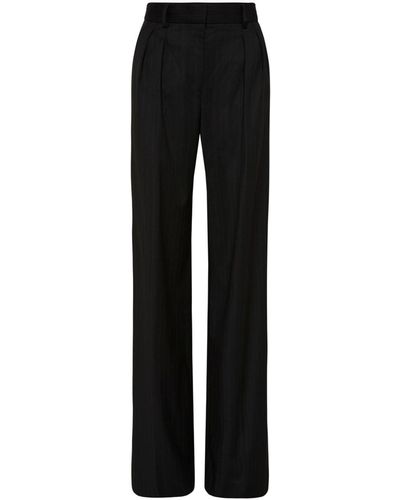 Rebecca Vallance Charlie Pleated High-waisted Trousers - Black
