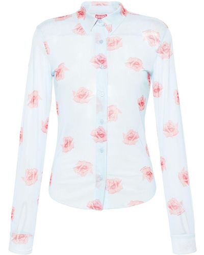 KENZO Camicia Rose - Bianco