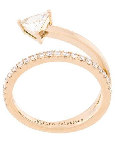 Delfina Delettrez 18kt 'Marry Me' Gelbgoldring mit Diamanten - Mettallic