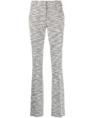 Liu Jo Slim-cut Checked Trousers - Grey