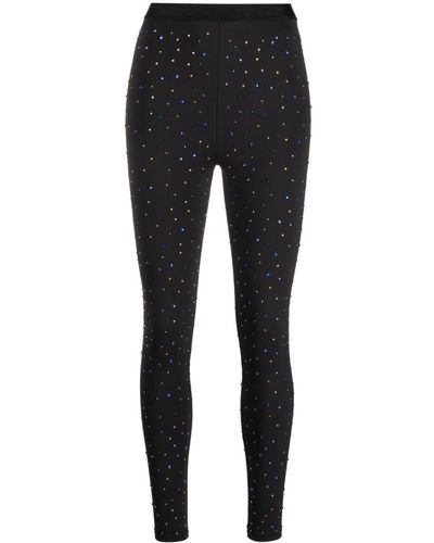 Sandro Crystal-embellished leggings - Black