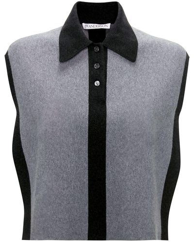 JW Anderson Polo sin mangas - Gris