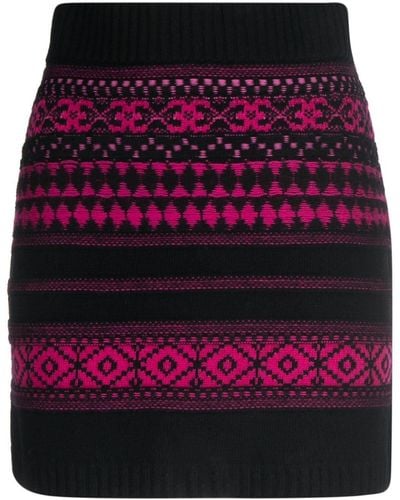 Sonia Rykiel Fair-isle Intarsia-knit Skirt - Purple