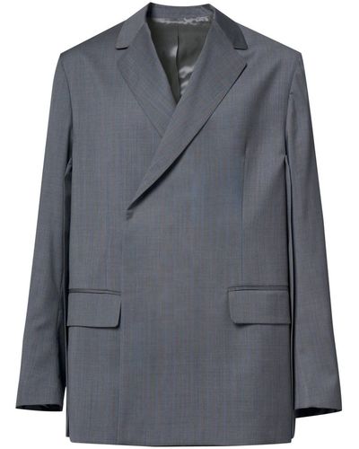 A BETTER MISTAKE Armour Tailored Wool Blazer - Grey