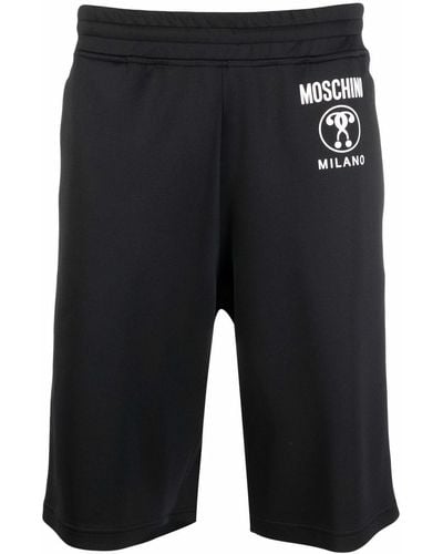 Moschino Black Logo-tape Bermuda Shorts