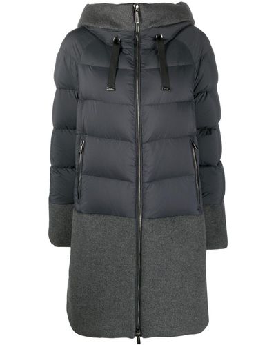 Moorer Zip-up Padded Coat - Grey