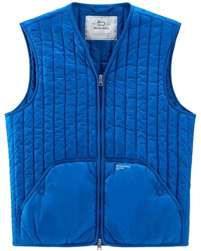 Woolrich Pertex Padded Gilet - Blue