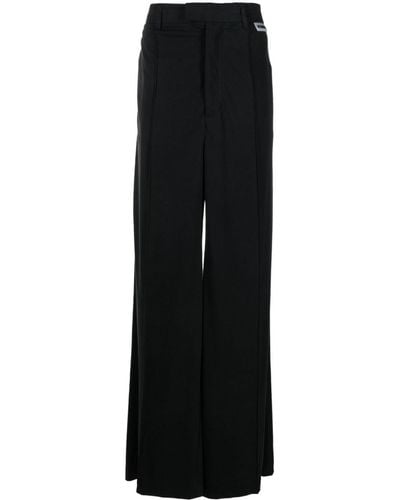 Vetements Wide-leg Cotton Pants - Black