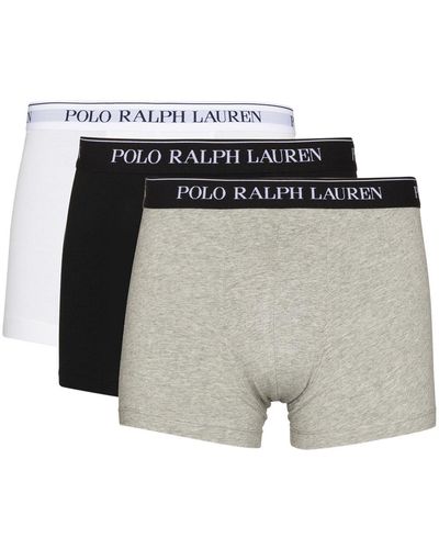 Polo Ralph Lauren Pack Of 3 Logo Waistband Briefs - Black