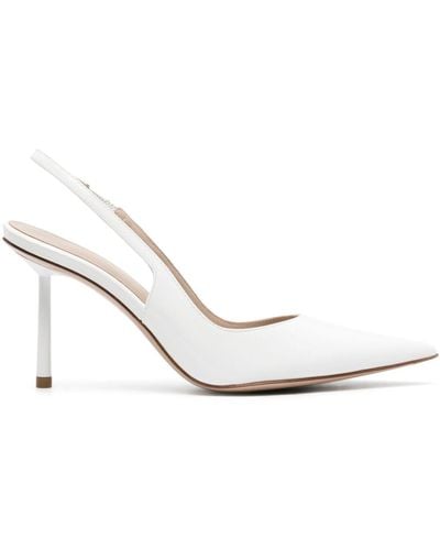 Le Silla Bella 80mm Patent Court Shoes - White