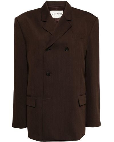 RECTO. Double-breasted Blazer - Brown