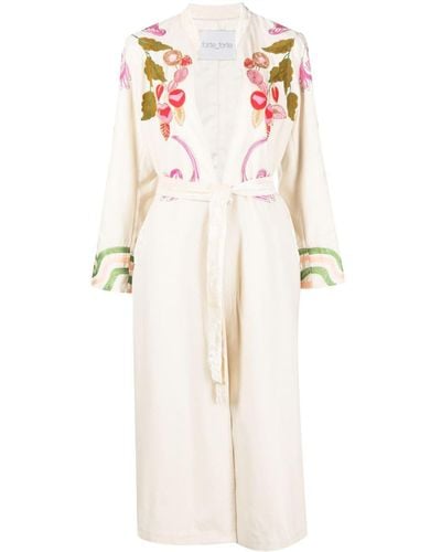 Forte Forte Embroidery Wool Twill Coat - White