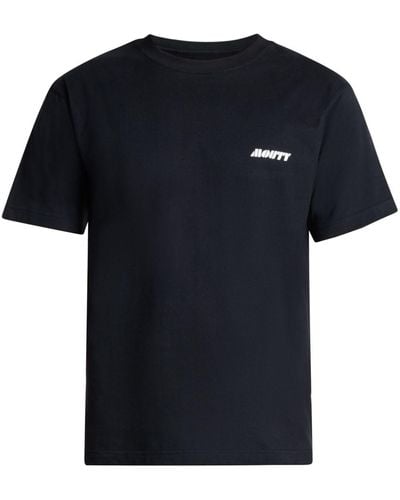 MOUTY T-Shirt mit Logo-Print - Schwarz