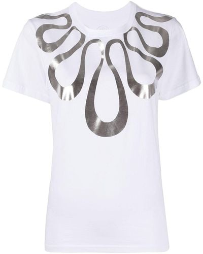 10 Corso Como Metallic Graphic-print T-shirt - White