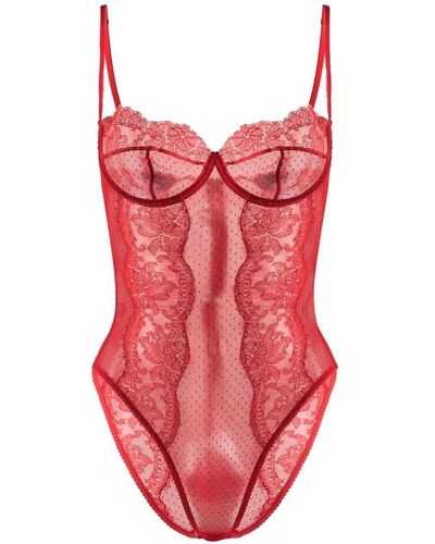 Dolce & Gabbana Body en dentelle - Rouge