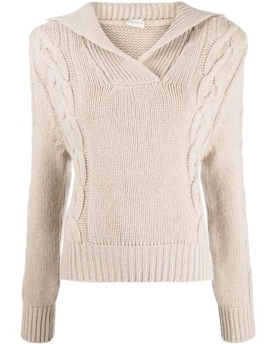 Magda Butrym Cable-knit Cashmere Sweater - Natural
