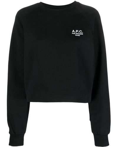 A.P.C. Sweater Met Geborduurd Logo - Zwart