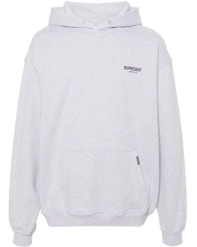 Represent Owners Club Cotton Hoodie - White