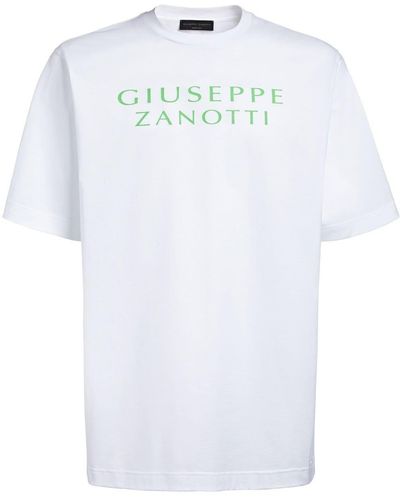 Giuseppe Zanotti Camiseta Lr-42 con logo estampado - Blanco