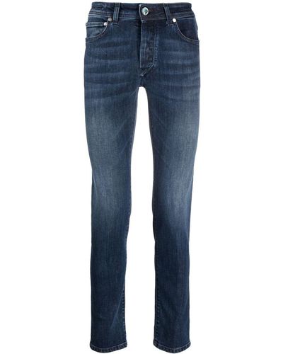 Barba Napoli Slim-fit Jeans - Blauw