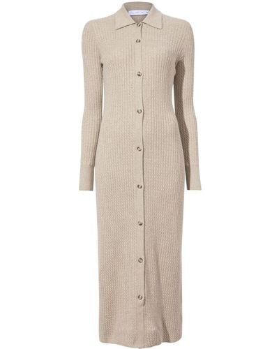Proenza Schouler Phillips Cable-knit Midi Dress - Natural