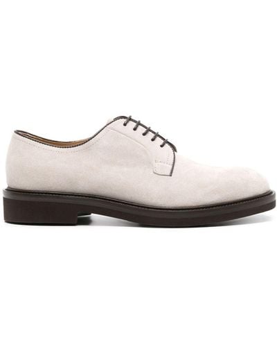 SCAROSSO Harry Suede Derby Shoes - White