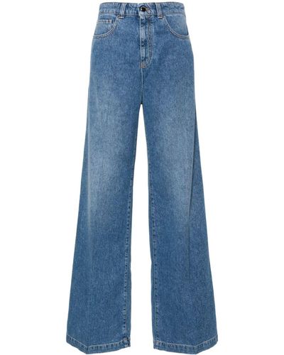 Emporio Armani Jeans dritti a vita alta - Blu
