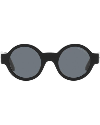 Giorgio Armani Ar 903m Round-frame Sunglasses - Black
