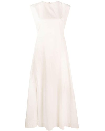 Studio Nicholson Mouwloze Midi-jurk - Wit