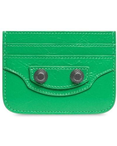 Balenciaga Le Cagole Leather Cardholder - Green