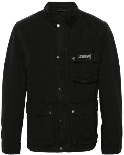 Barbour Tourer Barwell Cotton Shirt Jacket - Black