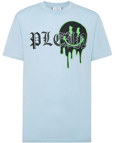 Philipp Plein T-shirt à logo imprimé - Bleu