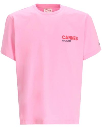 Mc2 Saint Barth Graphic-print Cotton T-shirt - Pink