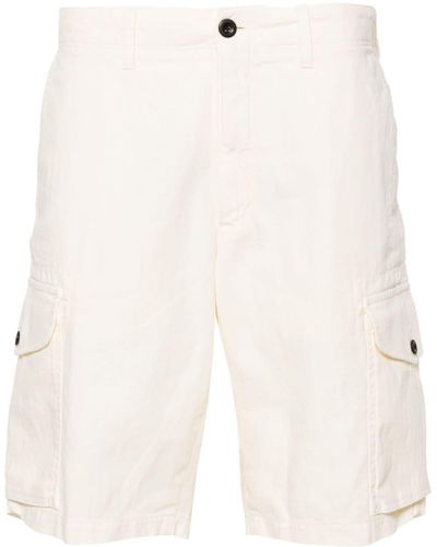 Incotex Mid-rise Cargo Shorts - White
