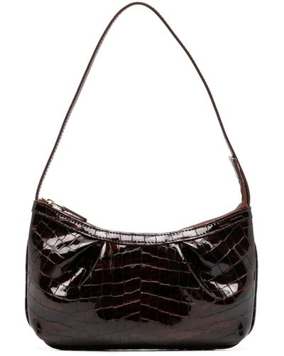 Elleme Dimple Crocodile-embossed Leather Tote Bag - Black