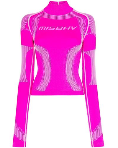 MISBHV Logo-print Top - Pink