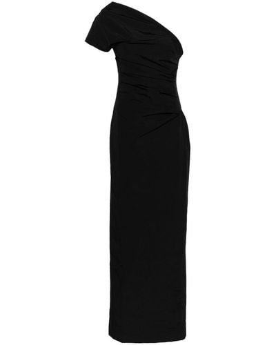 16Arlington Reatta One-shoulder Gown - Women's - Recycled Polyester/triacetate/nylon - Black