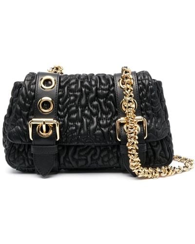 Moschino Quilted Cross Body Bag - Black