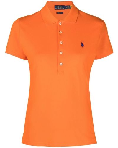 Polo Ralph Lauren Polo slim con logo bordado - Naranja